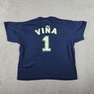 Vintage Fernando Vina #1 Milwaukee Brewers MLB Baseball Jersey Shirt Youth XL